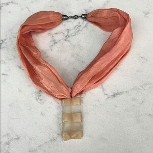 Elegant Coral and Cream Necklace